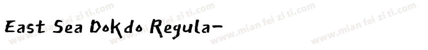 East Sea Dokdo Regula字体转换